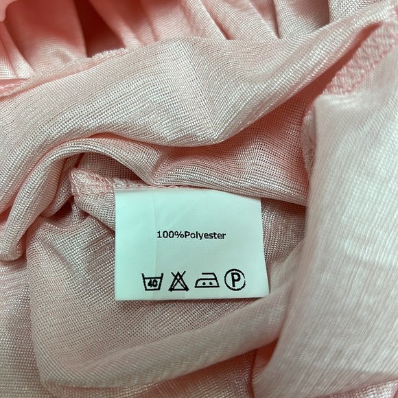 NWT Kate Kasin Pleated Accordion Midi Skirt - Pink Size Medium - Picture 4 of 5